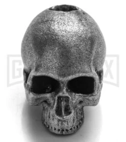 Magallona Pewter Realistic Skull Lanyard Bead
