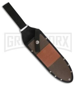Rough Rider Sidewinder Bowie Brown Wood Fixed Blade Knife - Tan Plain -Kershaw Sale Store rough rider sidewinder bowie brown wood BP 26996 jr sheath large