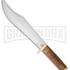 Rough Rider Stacked Leather Bowie Pakkawood Fixed Blade Knife - Satin Plain -Kershaw Sale Store rough rider stacked leather bowie pakkawood satin BP 25859 jr large