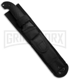 Schrade SCHF52 Frontier Black TPE Fixed Blade Knife - Black Plain -Kershaw Sale Store schrade fixed schf52 cm sheath large