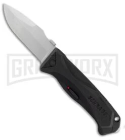Schrade Black MAGIC Spring Assisted Knife SCHA6L - Bead Blast Plain