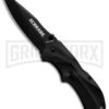 Schrade Small Black Spring Assisted Knife - Black Plain -Kershaw Sale Store schrade scha7smb 2 large