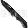 Schrade SCHA8B 24/7 MAGIC Gray/Black Spring Assisted Knife - Black Plain