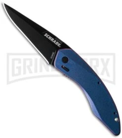 Schrade SCHA9C Landshark ColorShift MAGIC Spring Assisted Knife - Black Plain