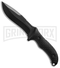 Schrade Black Extreme Survival SCHF26 Fixed Blade Knife - Black Plain