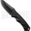 Schrade SCHF32 Black Rubber Fixed Blade Knife - Black Plain -Kershaw Sale Store schrade schf32 jm large