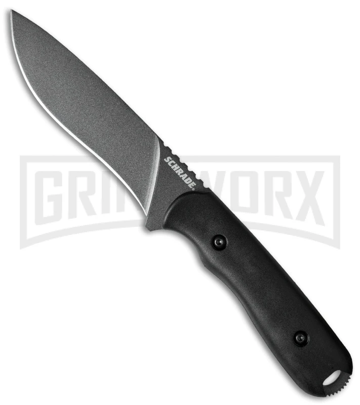 Schrade SCHF42 Frontier Fixed Blade Knife - Gray Plain 1 Schrade SCHF42 Frontier Fixed Blade Knife - Gray Plain