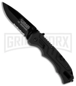 Schrade Professionals 1st Response Black Spring Assisted Knife - Black Serr