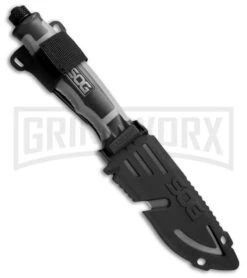 SOG Bladelight Tactical Fixed Blade Knife W/ LED - Black Plain -Kershaw Sale Store sog bladelight camp blt21k side large