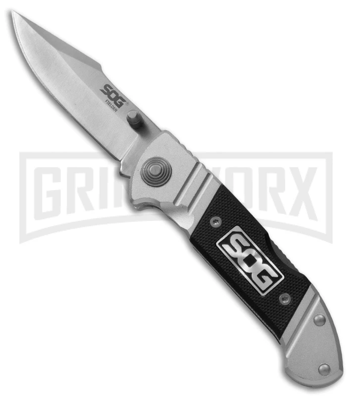 SOG Fielder Mini Spring Assisted Knife - Satin Plain 1 SOG Fielder Mini Spring Assisted Knife - Satin Plain