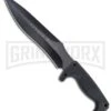 SOG Jungle Warrior Fixed Blade Knife - Black Plain -Kershaw Sale Store sog jungle warrior f14 large