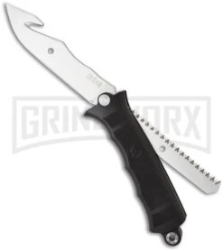 SOG Fusion Black Revolver Seal W/ Saw & Clip Point Blade -Kershaw Sale Store sog revolver hunter fx 20 both large
