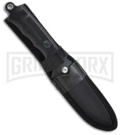 SOG Fusion Black Revolver Seal W/ Saw & Clip Point Blade -Kershaw Sale Store sog revolver seal fx 21 sheath large