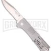 SOG Bead Blast SlimJim Grey Spring Assisted Knife - Satin Plain