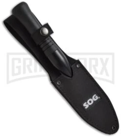 SOG Spirit Fixed Blade Knife - Black Plain -Kershaw Sale Store sog spirit fs01 n sheath large