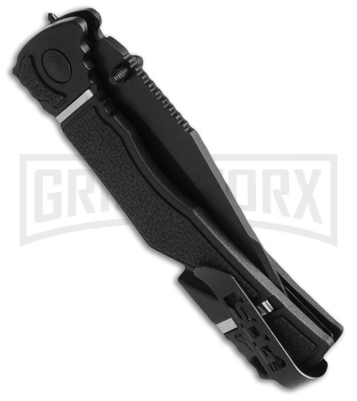 SOG Knives Trident Elite Spring Assisted Knife - Tanto Black Plain 2 SOG Knives Trident Elite Spring Assisted Knife - Tanto Black Plain - Image 2