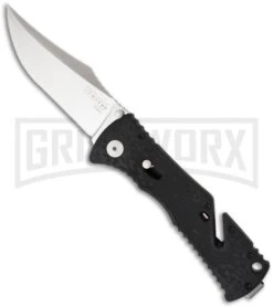 SOG Trident TF-2 Black Spring Assisted Knife - Satin Plain