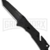 SOG Trident TF-7 Black Spring Assisted Knife - Tanto Black Plain 5 SOG Trident TF-7 Black Spring Assisted Knife - Tanto Black Plain -Kershaw Sale Store sog trident tini tanto tf 7 large