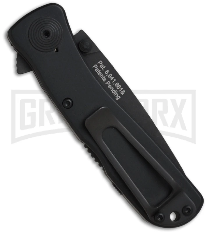SOG Twitch II Black Tactical Spring Assisted Knife - Black Plain 2 SOG Twitch II Black Tactical Spring Assisted Knife - Black Plain - Image 2