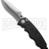 SOG Knives Zoom Mini Black Spring Assisted Knife - Drop Point Satin Plain -Kershaw Sale Store sog zoom mini folder zm1001 large