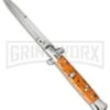 9" Italian Stiletto Acrylic Coral Automatic Knife - Bayonet -Kershaw Sale Store stilleto 9in coral bayo cm large