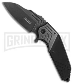 Tac-Force Evolution Arciform Black G-10 Spring Assisted Knife - Black Stonewash
