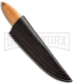 Tallen Damascus Small Skinner Wood - Damascus Plain -Kershaw Sale Store tallen damascus mini skinner sheath large