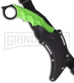 United Cutlery M48 Apocalypse Karambit Green Fixed Blade Knife - Black Plain -Kershaw Sale Store united cutlery m48 apocalypse karambit uc2951 sheath large