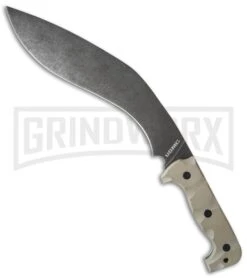 United Cutlery USMC Desert Sand Kukri Fixed Blade Knife - Black Plain