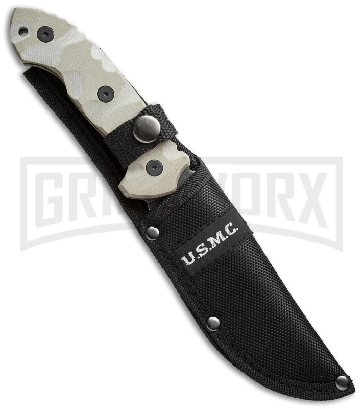 United Cutlery USMC Tactical Fighter Fixed Blade Knife - Black Plain 2 United Cutlery USMC Tactical Fighter Fixed Blade Knife - Black Plain - Image 2